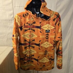 Mountain Design Orange HoodieMassive Outdoor Men's Orange Aztec Fleece Hoodie Me